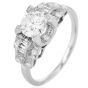 Vintage 1.07cts Platinum Filigree Diamond Engagement Ring