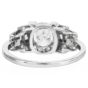 Vintage 1.07cts Platinum Filigree Diamond Engagement Ring