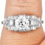 Vintage 1.07cts Platinum Filigree Diamond Engagement Ring