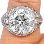 Antique Deco 7.96 carat Diamond Platinum Engagement Ring