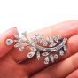 CARTIER Vintage 6.50cts Diamond Platinum Botanical Pin - Dover Jewelry