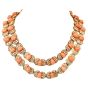 Retro Diamond Coral 18K Convertible Bracelet Necklace Set-Dover Jewelry