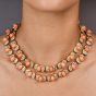 Retro Diamond Coral 18K Convertible Bracelet Necklace Set-Dover Jewelry