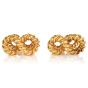 Vintage Tiffany & Co 18K Yellow Gold Infinity Rope Know Men's Cufflinks