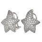 Estate 7.80cts Diamond Cluster Star Platinum Clip On Earrings