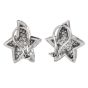 Estate 7.80cts Diamond Cluster Star Platinum Clip On Earrings