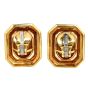 David Webb Chic Hammer finish 18K Yellow Gold Dome Clip On Earrings 