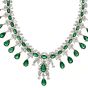 Exquisite 143.00 carats Natural Green Emerald Diamond 18K Gold Gala Necklace