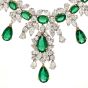 Exquisite 143.00 carats Natural Green Emerald Diamond 18K Gold Gala Necklace