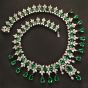 Exquisite 143.00 carats Natural Green Emerald Diamond 18K Gold Gala Necklace