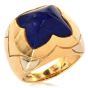 Bvlgari Lapis 18K Two-Tone Gold Pyramid Collection Cocktail Ring