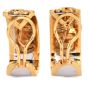 Estate Diamond Ruby 18K Elephant Statement Omega Earrings