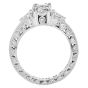 Tacori 2.61cts  Diamond 3 Stone Platinum Engagement Ring