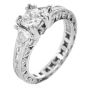 Tacori 2.61cts  Diamond 3 Stone Platinum Engagement Ring