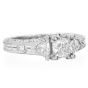 Tacori 2.61cts  Diamond 3 Stone Platinum Engagement Ring
