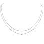 32 Inches Long  Diamond By Yard 14k White Gold Necklace