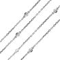 32 Inches Long  Diamond By Yard 14k White Gold Necklace