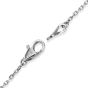 32 Inches Long  Diamond By Yard 14k White Gold Necklace
