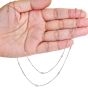 32 Inches Long  Diamond By Yard 14k White Gold Necklace