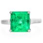 GIA Fine 4.62cts Colombian Emerald 14K Gold Solitaire Engagement Ring|Dover Jewelry|