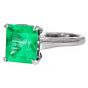 GIA Fine 4.62cts Colombian Emerald 14K Gold Solitaire Engagement Ring|Dover Jewelry|