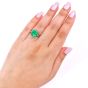 GIA Fine 4.62cts Colombian Emerald 14K Gold Solitaire Engagement Ring|Dover Jewelry|