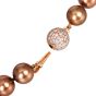 Estate Pearl Diamond Rose Gold Clasp Statement Necklace