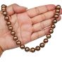 Estate Pearl Diamond Rose Gold Clasp Statement Necklace