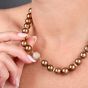 Estate Pearl Diamond Rose Gold Clasp Statement Necklace