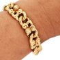  Garrard London Fleur De Lis 18K Gold Link Statement Bracelet |DoverJewelry|