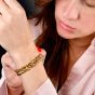  Garrard London Fleur De Lis 18K Gold Link Statement Bracelet |DoverJewelry|