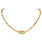  Garrard London 18K Gold Fleur De Lis Rolo Chain Necklace |Dover Jewelry |