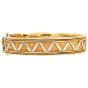 Estate Diamond Ruby 18K Gold Detailed Bangle Bracelet-Dover Jewelry