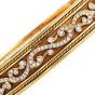 Estate Diamond 18K Gold Filigree Detailed Bangle Bracelet-Dover Jewelry