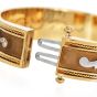 Estate Diamond 18K Gold Filigree Detailed Bangle Bracelet-Dover Jewelry