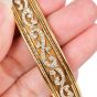 Estate Diamond 18K Gold Filigree Detailed Bangle Bracelet-Dover Jewelry