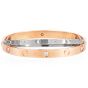 Cartier Double Love Diamond Rose White Gold Bracelet SZ 16