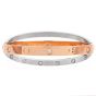 Cartier Double Love Diamond Rose White Gold Bracelet SZ 16