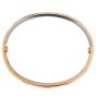 Cartier Double Love Diamond Rose White Gold Bracelet SZ 16