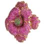 Sonia Bitton Pink Sapphire & Tsavorite 14K Flower Brooch-Dover Jewelry