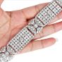 Estate 16.02cts Diamond Platinum Royal Wide Bracelet-Dover Jewelry