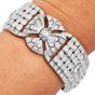Estate 16.02cts Diamond Platinum Royal Wide Bracelet-Dover Jewelry