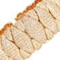Estate 27.0cts Diamond 18K Wide Statement Cuff Bangle 
