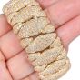 Estate 27.0cts Diamond 18K Wide Statement Cuff Bangle 