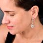 Glamorous 8.10cts Diamond 18K Gold Bridal Dangle Drop Earrings|Dover Jewelry|