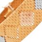Vintage 18K Gold Tri-Tone Mesh Textured Wide Bracelet-Dover Jewelry 