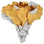 Vintage 3 carat Diamond 18K Gold Tulip Flower Brooch Pin-Dover Jewelry
