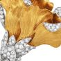 Vintage 3 carat Diamond 18K Gold Tulip Flower Brooch Pin-Dover Jewelry
