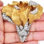 Vintage 3 carat Diamond 18K Gold Tulip Flower Brooch Pin-Dover Jewelry
