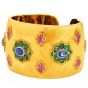 Mario Buccellati 18K Gold Precious Gemstone Cuff Bracelet- Dover Jewelry
